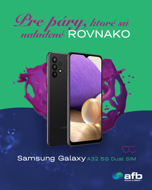 Obrázok smartfónu Samsung Galaxy A32 5G Dual SIM (2021) Awesome Black